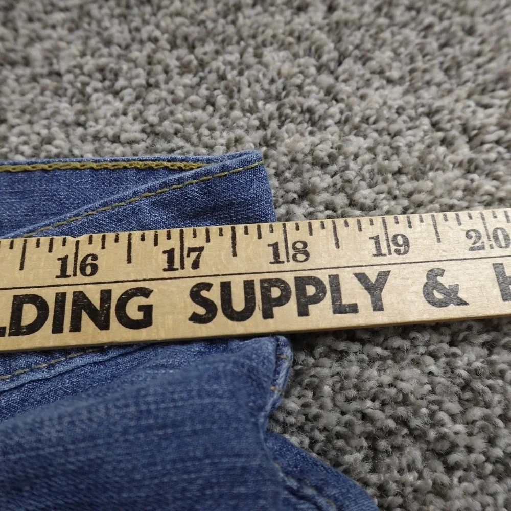 Levis Jeans Mens 36X32 Dark Blue Denim Pants‎ 514 Slim Straight Faded Whiskered